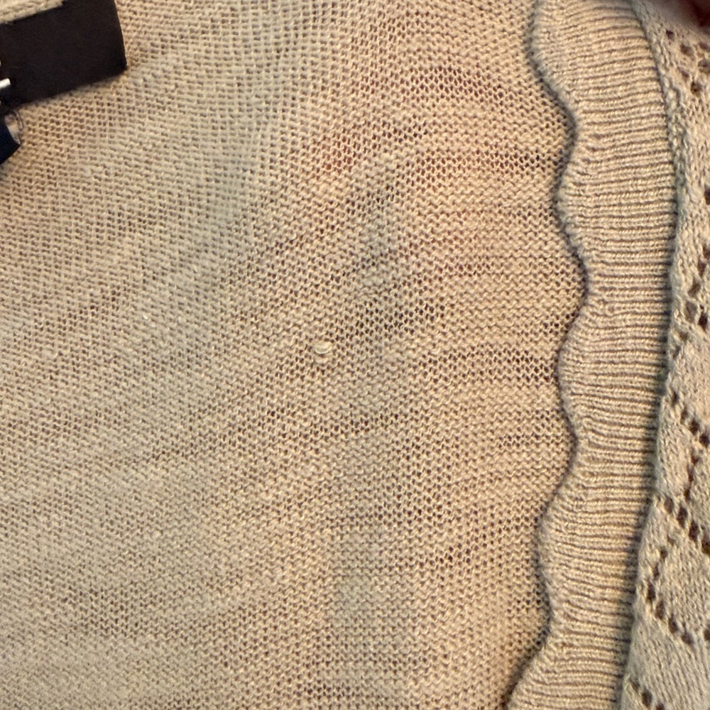 Frye 100% Cotton Open Knit V-Neck Sweater XXL - Picture 6 of 8